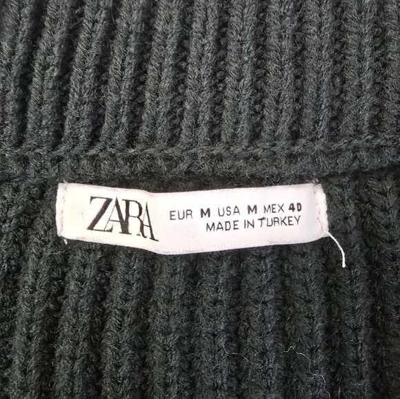 Zara Sweater Vest Hunter Green Preppy Academia Relaxed Oversized Pullover Medium - Picture 2 of 12